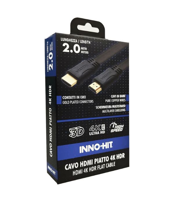 Inno-Hit-Cavo-HDMI-Piatto-4K-HDR-2m-Nero