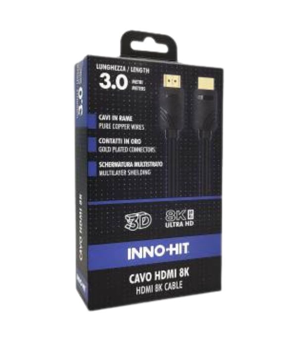 Inno-Hit-Cavo-HDMI-ContattiOro-8K-60hz-3m-Nero