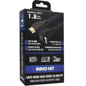 Inno-Hit-Cavo-HDMI-High-Speed-Connettore-90°-4K-HDR-1.8m-Nero