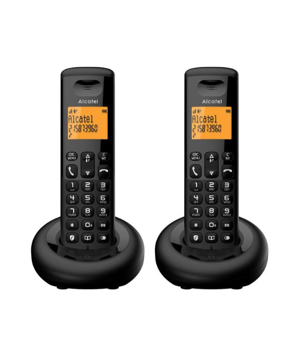 Telefono Cordless Alcatel E160 Duo Black