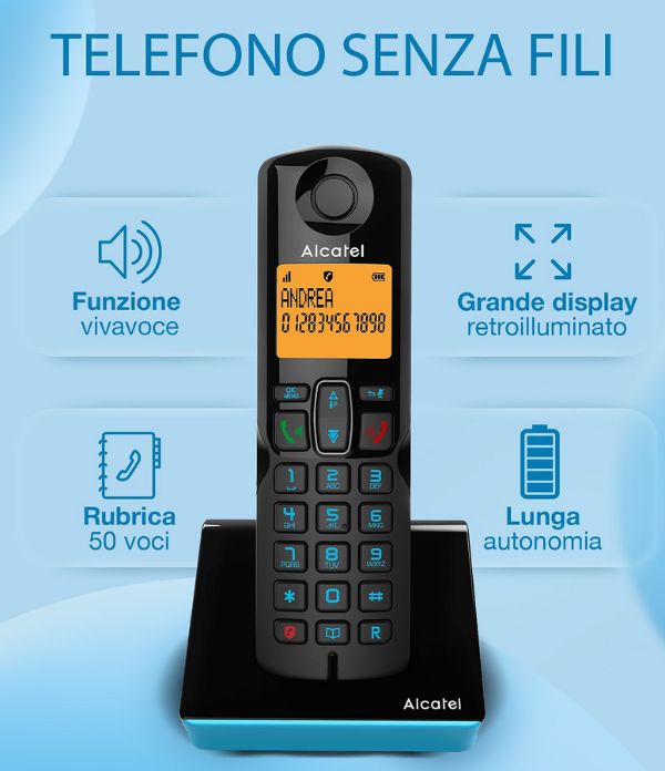 Telefono Cordless Alcatel S280 Solo Blue