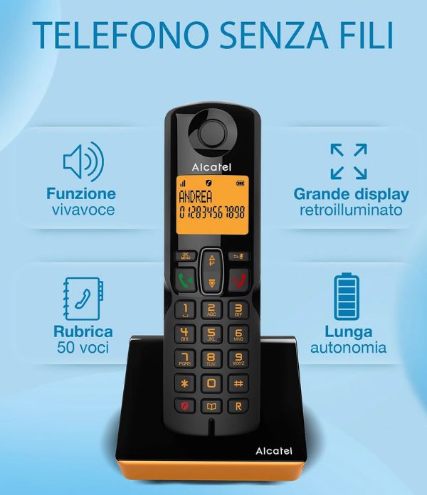 Telefono Cordless Alcatel S280 Solo Orange
